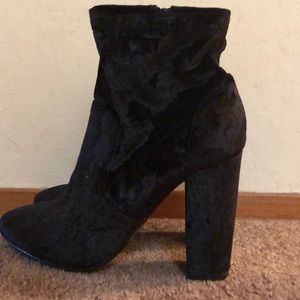 Black Suede “Roshana” Booties